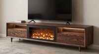 modern tv stands with fireplaces
