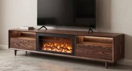 modern tv stands with fireplaces