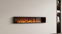 narrow wall electric fireplace