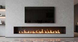 optimal fireplace size for media wall