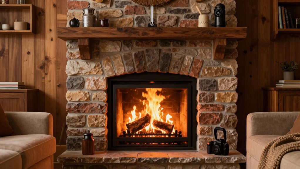 optimized fireplace heat safety