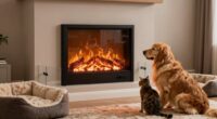 pet safe electric fireplace use