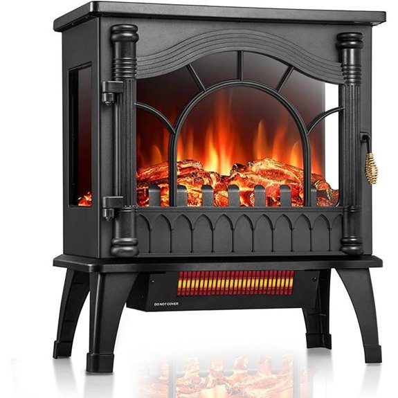 realistic flame electric stove