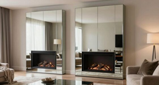 reflective fireplace panel suitability