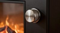 regulates fireplace temperature automatically