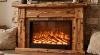 rustic oak electric fireplaces