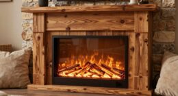 rustic oak electric fireplaces