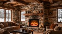 rustic style electric fireplaces