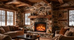 rustic style electric fireplaces