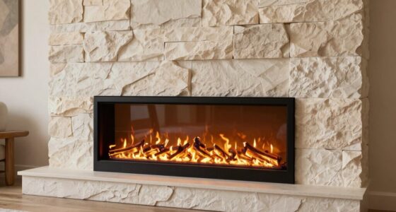 seamless integrated fireplace design