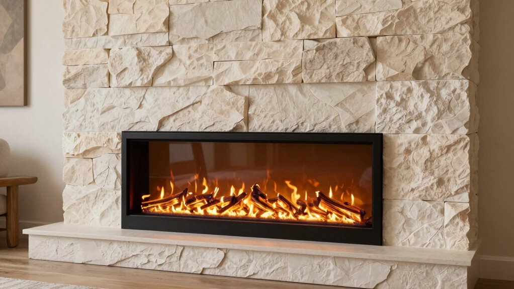 seamless integrated fireplace design