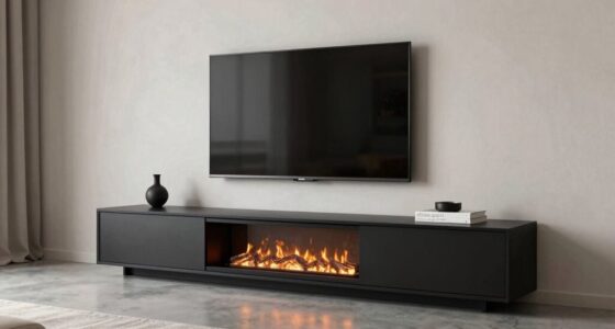 sleek integrated entertainment centers