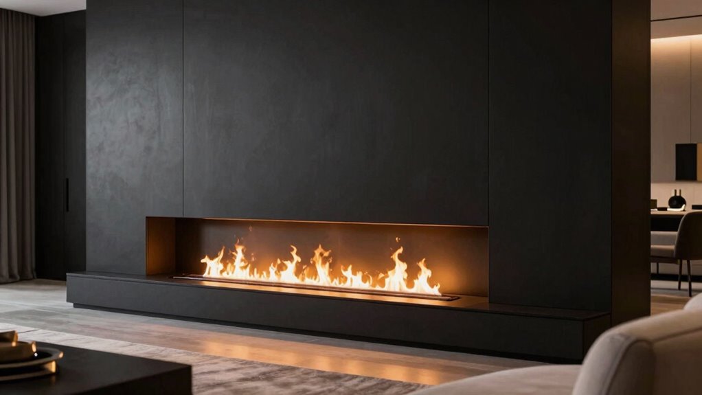 sleek modern fireplace ambiance
