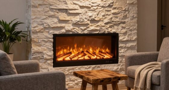 small den electric fireplace size