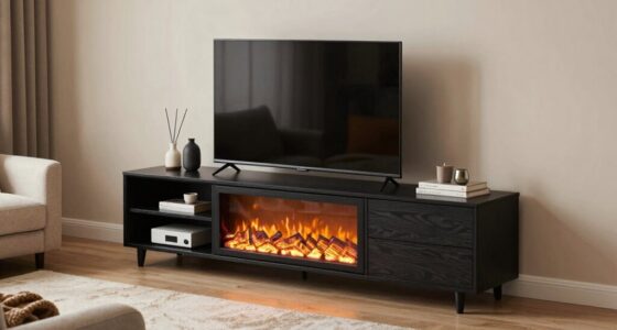 small room electric fireplace stands