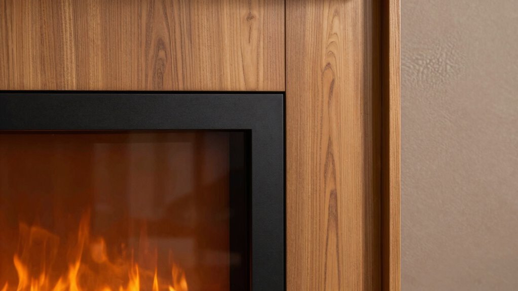 surround color enhances fireplace