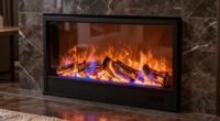 top adjustable flame electric fireplaces
