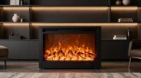 top black electric fireplaces