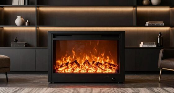 top black electric fireplaces