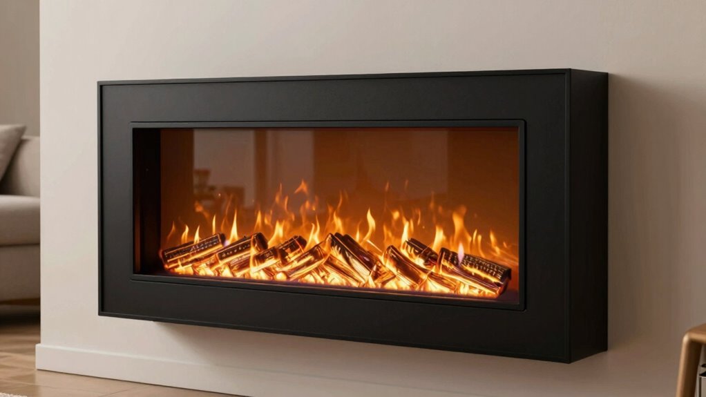 top black electric fireplaces