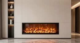 top built in electric fireplaces