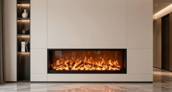 top built in electric fireplaces