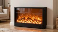 top clear glass electric fireplaces