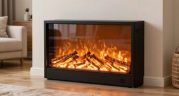 top clear glass electric fireplaces