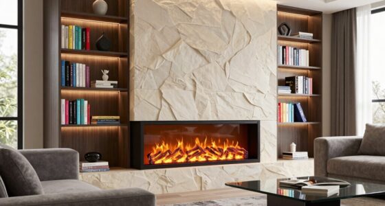 top electric fireplace bookshelves