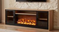 top electric fireplace cabinets