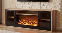 top electric fireplace cabinets
