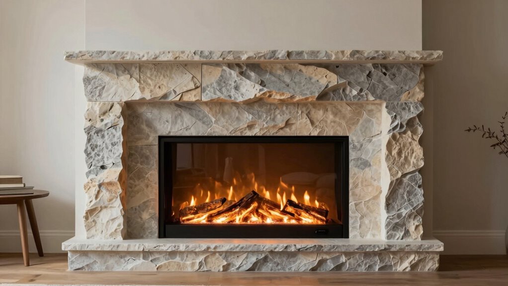 top faux stone electric fireplaces