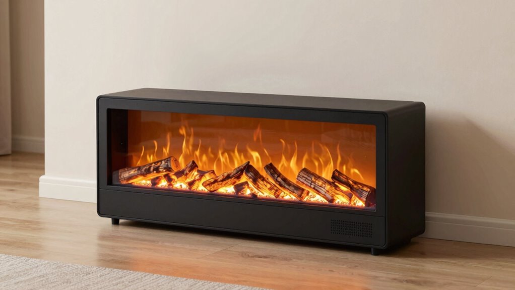 top low profile electric fireplaces
