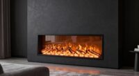 top matte black electric fireplaces