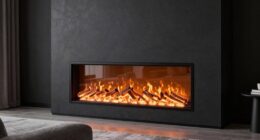 top matte black electric fireplaces