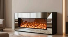 top mirrored electric fireplaces