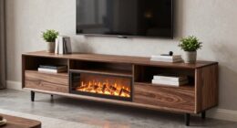 top open shelving fireplace stands
