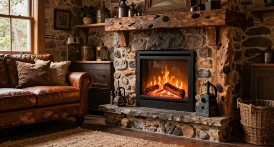 top rustic electric fireplaces