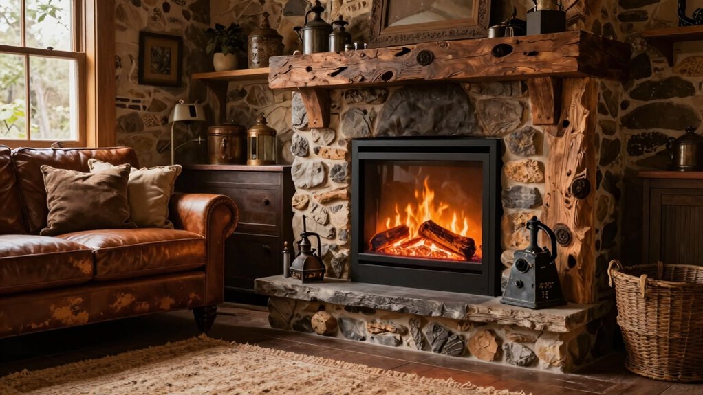 top rustic electric fireplaces