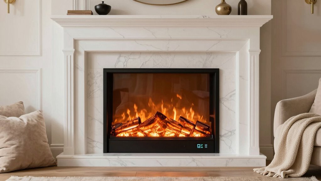 top thermostatic electric fireplaces