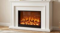 top white electric fireplaces