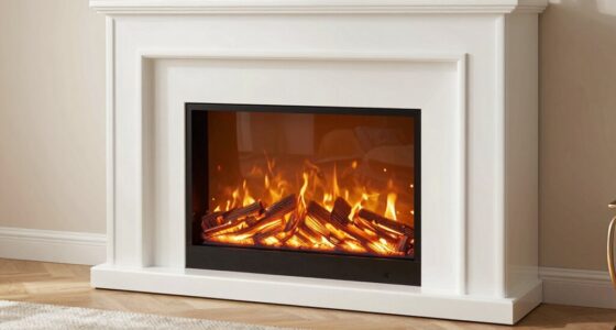 top white electric fireplaces