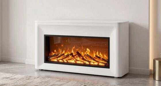 top white electric fireplaces