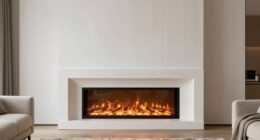 top white oak electric fireplaces