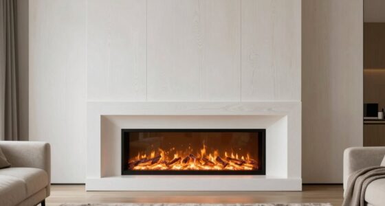 top white oak electric fireplaces