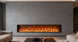 top wide electric fireplaces