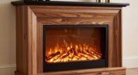 top wood finish electric fireplaces