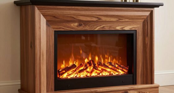 top wood finish electric fireplaces