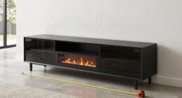 tv stand fireplace dimensions