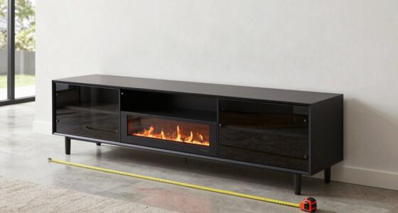 tv stand fireplace dimensions